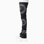 Men's Waxed Calligraphy Denim Pant