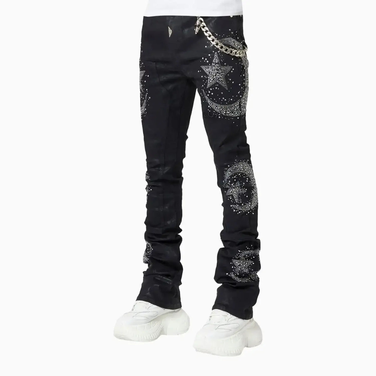 Men's Waxed Calligraphy Denim Pant