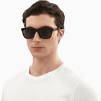 Lunettes de soleil noires et grises Gucci pour hommes