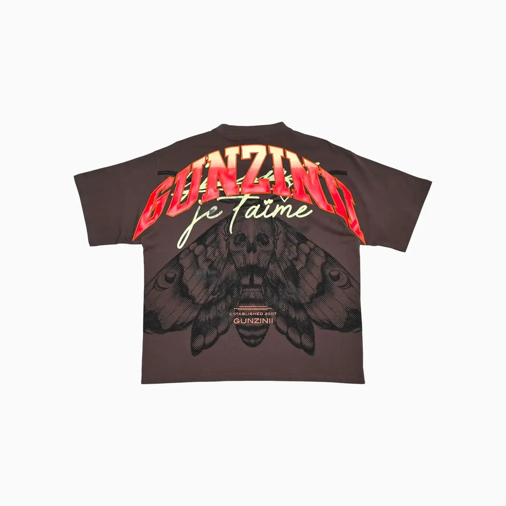 T-shirt oversize streetwear à imprimé graphique de papillon de nuit pour homme