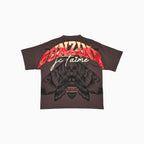 T-shirt oversize streetwear à imprimé graphique de papillon de nuit pour homme