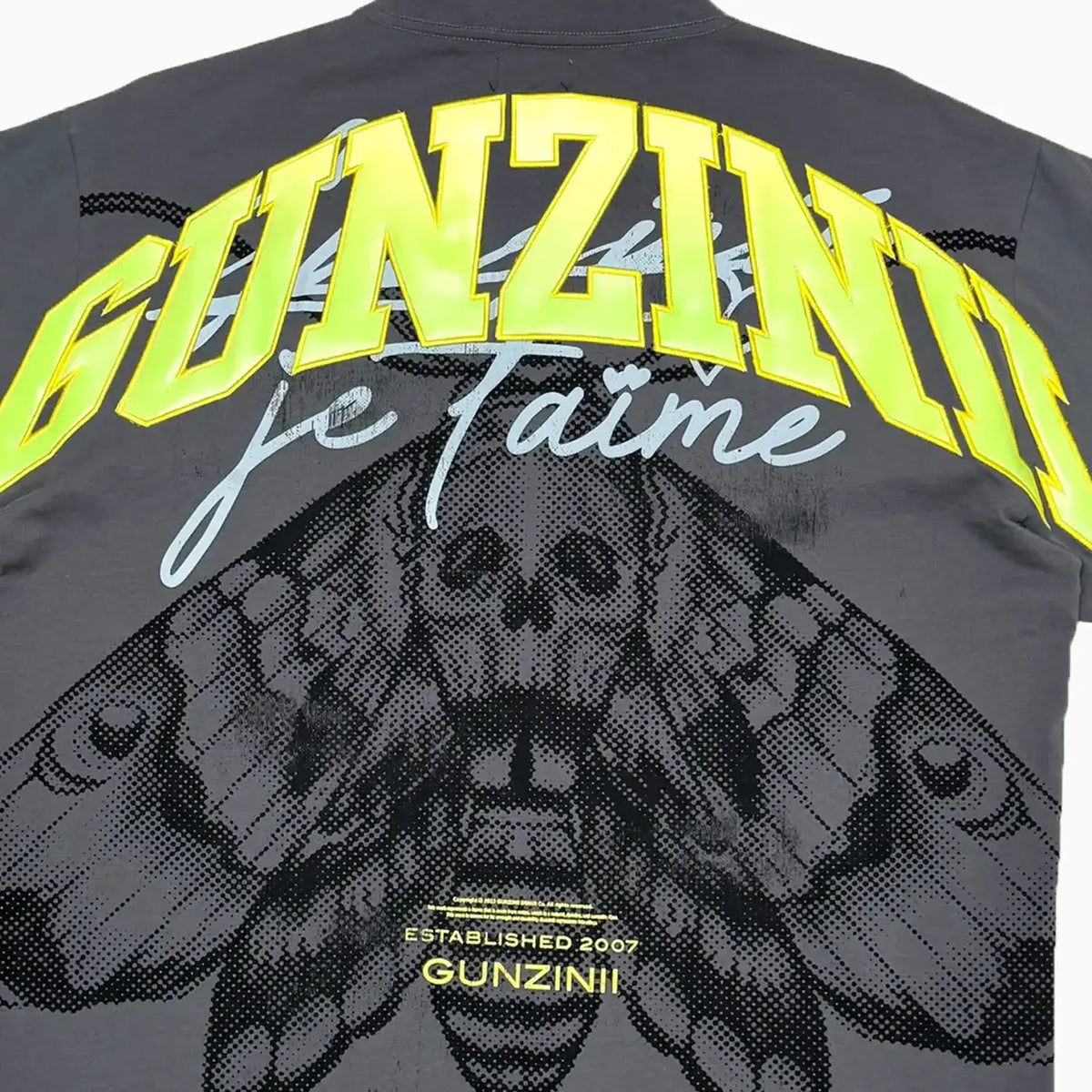 Men's Graphic Moth Print Oversized Streetwear T-Shirt