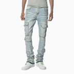 Jean Cargo Délavé Léger pour Homme