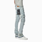 Jean Cargo Délavé Léger pour Homme
