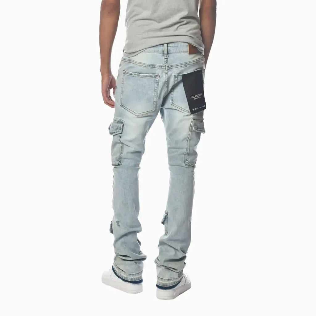 Jean Cargo Délavé Léger pour Homme
