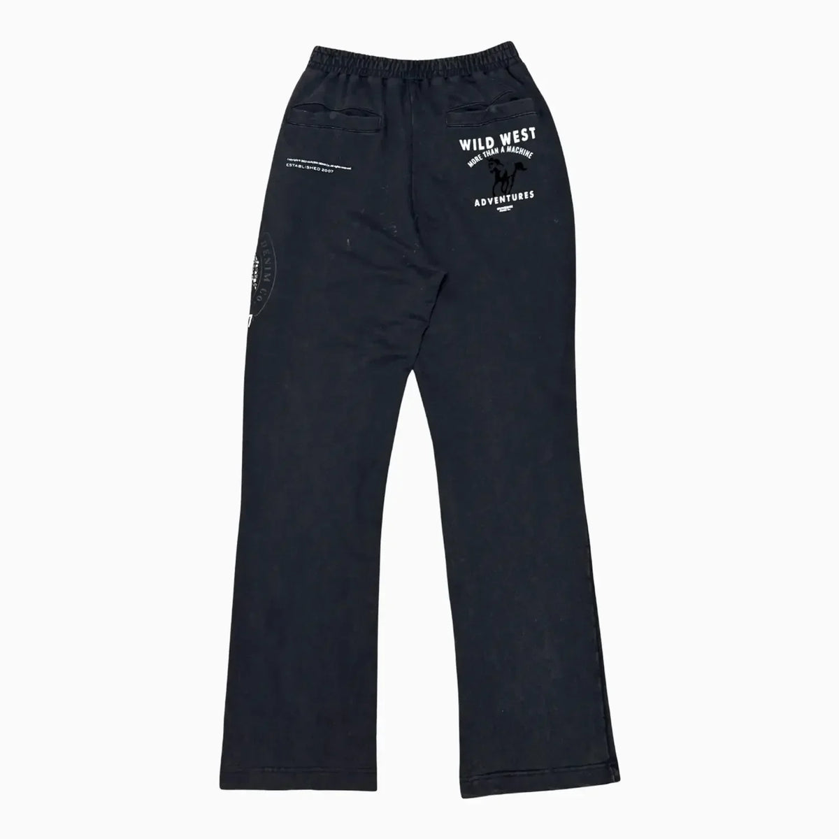 Men's Ride Hard Washed Black Graphic Jogger Set