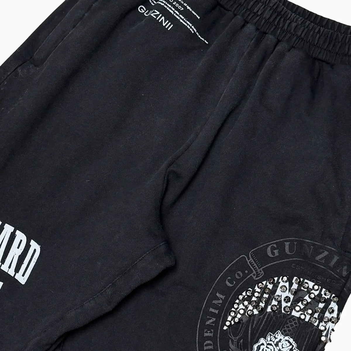 Men's Ride Hard Washed Black Graphic Jogger Set