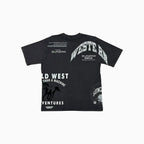 Ensemble de survêtement homme Ride Hard délavé noir avec motif graphique