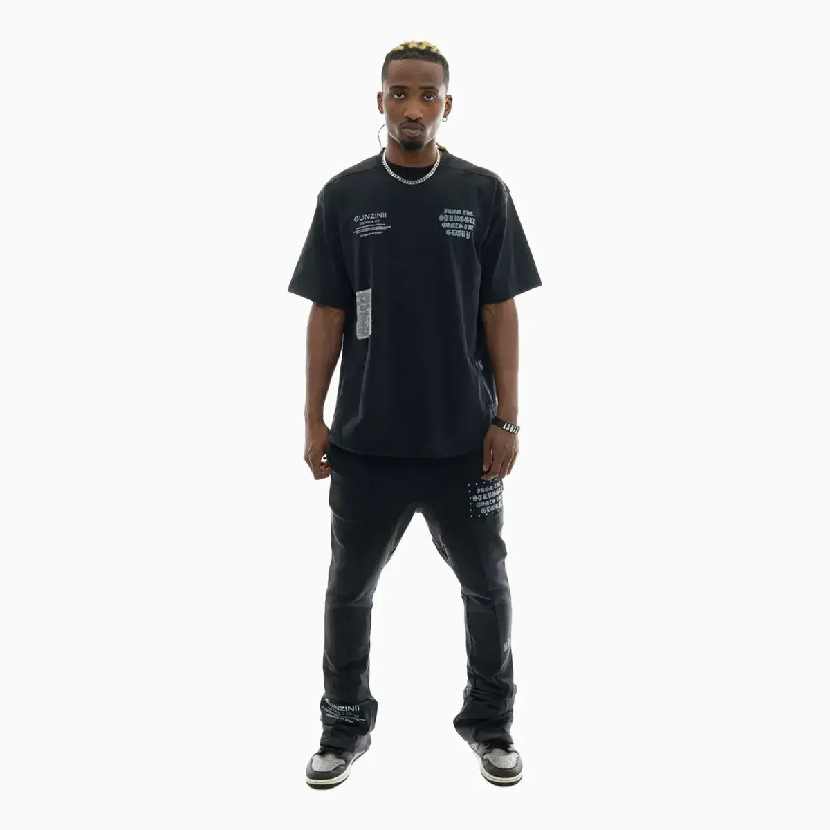 Men's Savage Culture Graphic Co-ord Set ¨C Black Edition