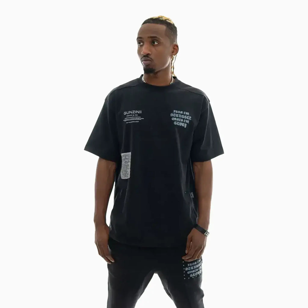 Men's Savage Culture Graphic Co-ord Set ¨C Black Edition