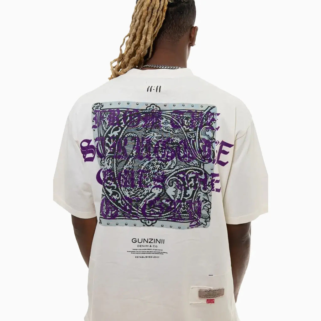 Ensemble coordonné graphique Savage Culture pour homme – Édition blanc cassé
