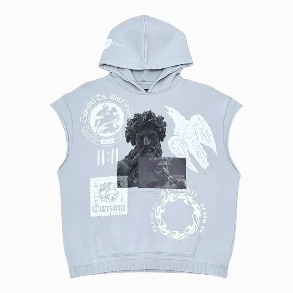 Conjunto de sudadera sin mangas y pantalones cortos para hombre