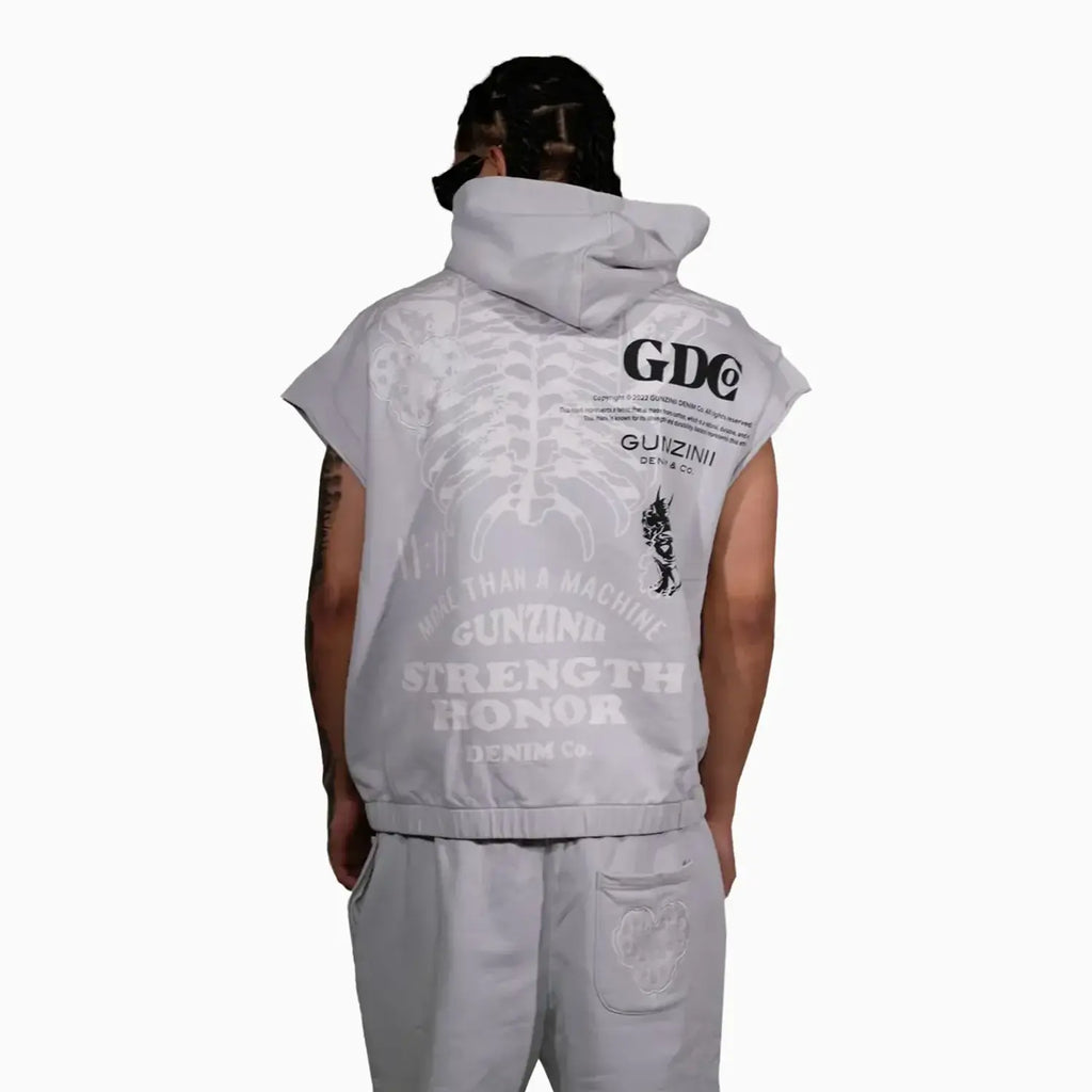 Conjunto de sudadera sin mangas y pantalones cortos para hombre