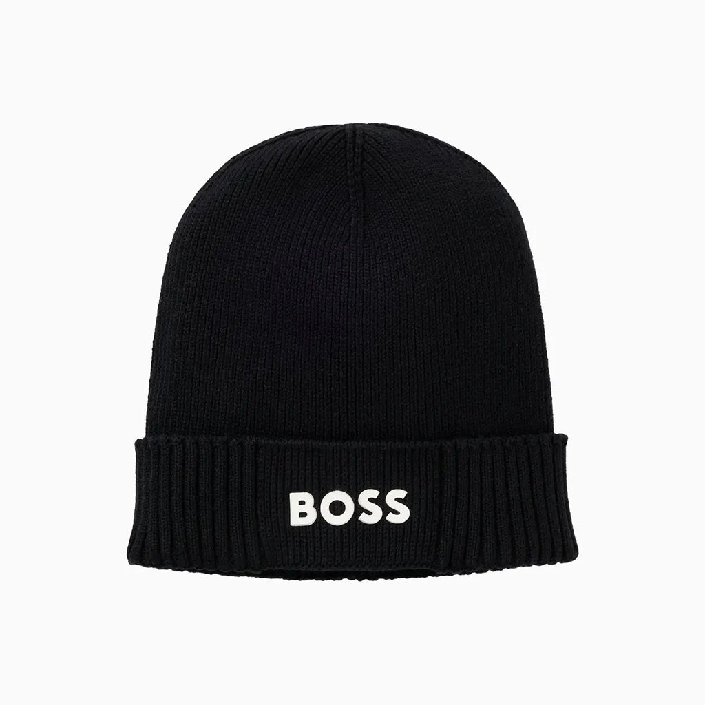 Bonnet à logo en coton et laine vierge