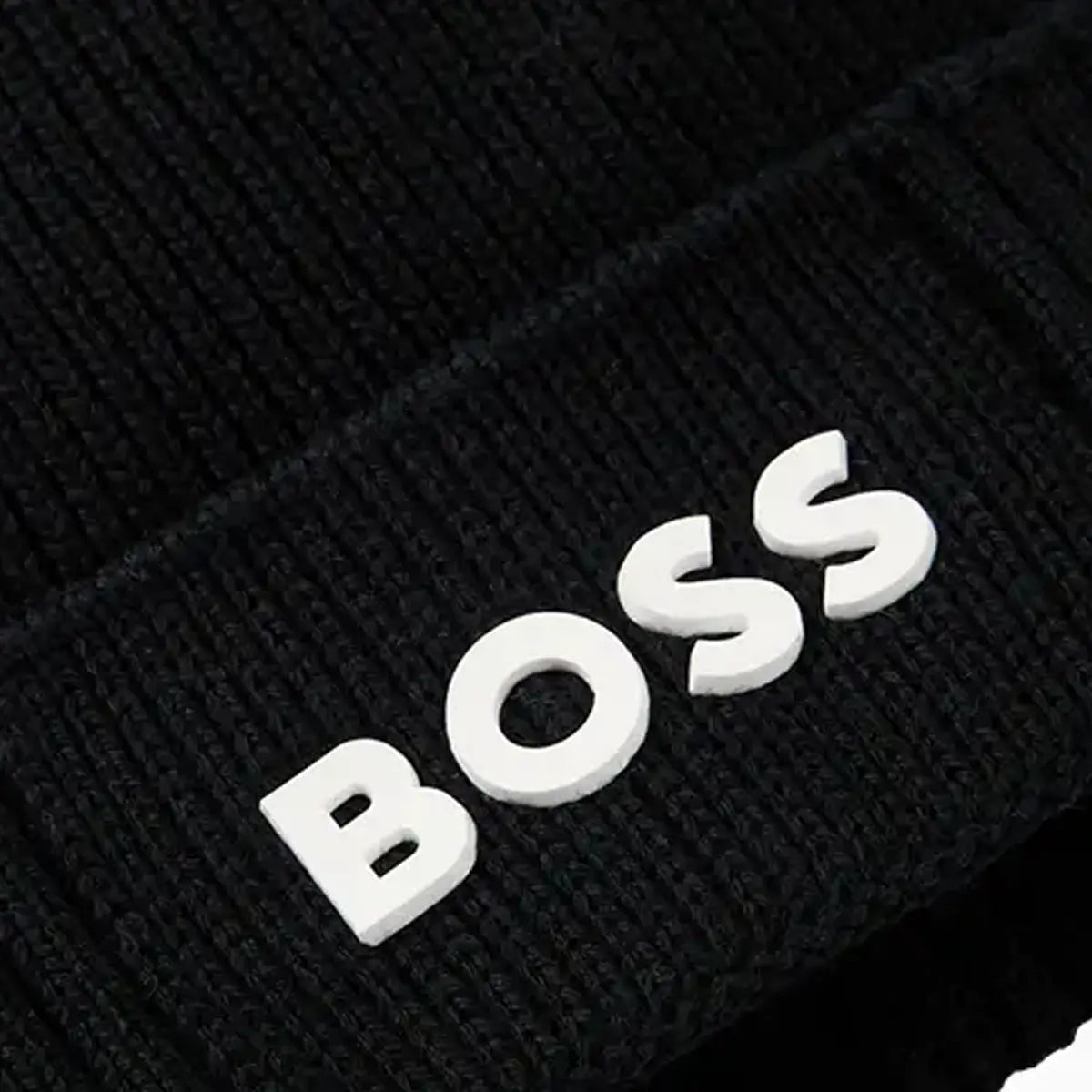 Gorro de punto con logo en algodón y lana virgen