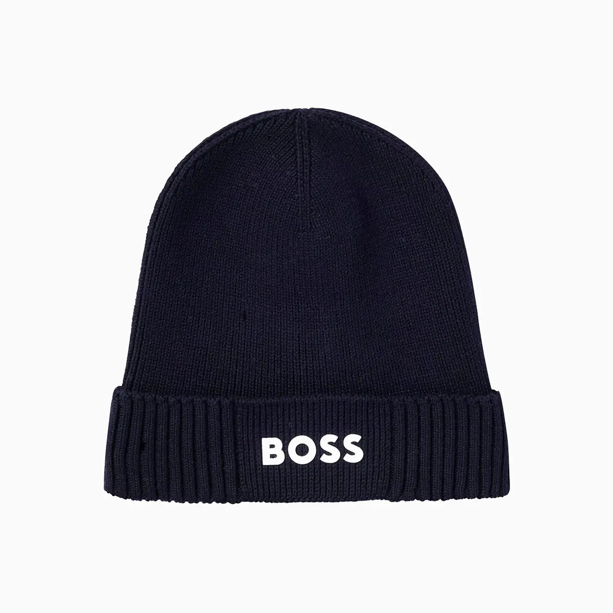 Gorro de punto con logo en algodón y lana virgen