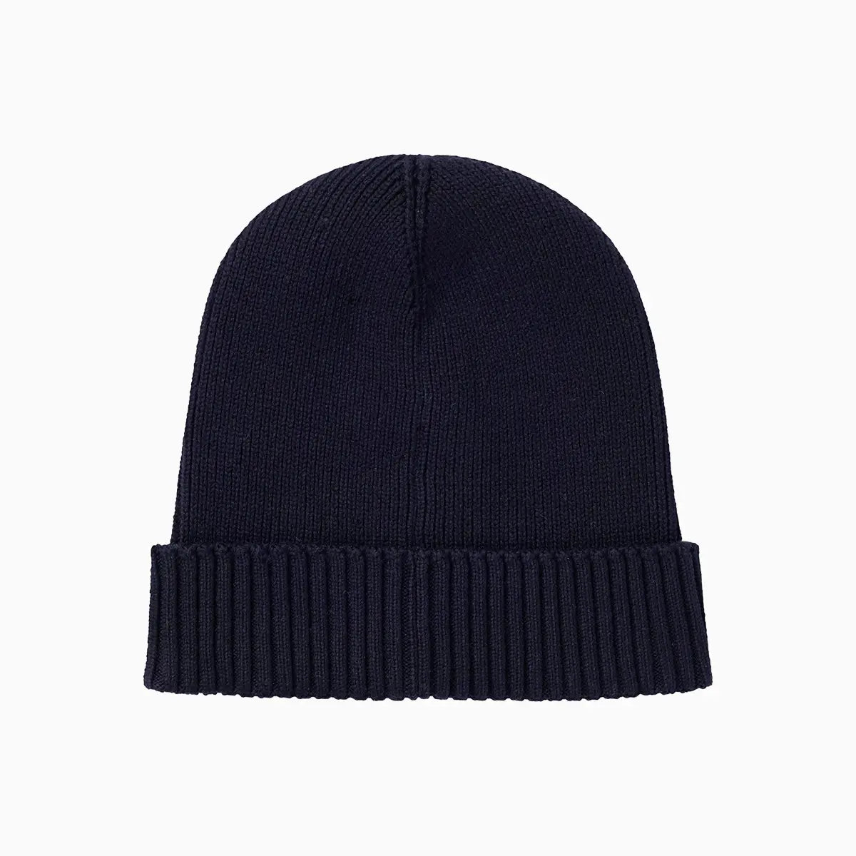 Gorro de punto con logo en algodón y lana virgen