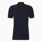 Polo de algodón piqué de corte regular para hombre con logo tono sobre tono