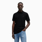 Polo elástico extra slim fit para hombre con cinta con logo