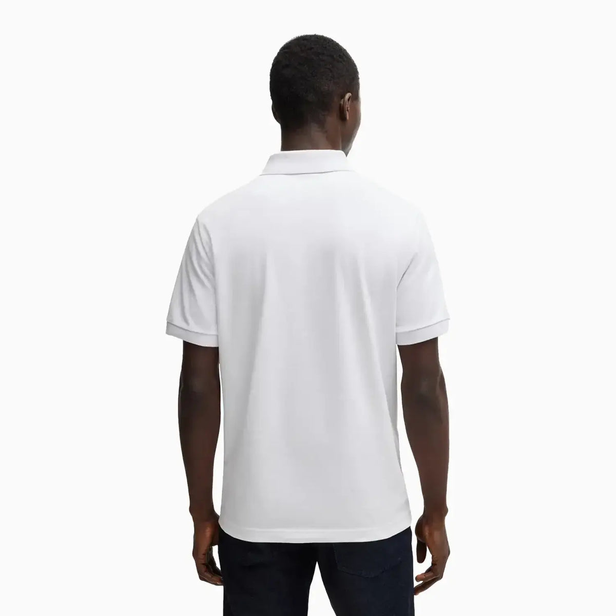 Polo elástico extra slim fit para hombre con cinta con logo