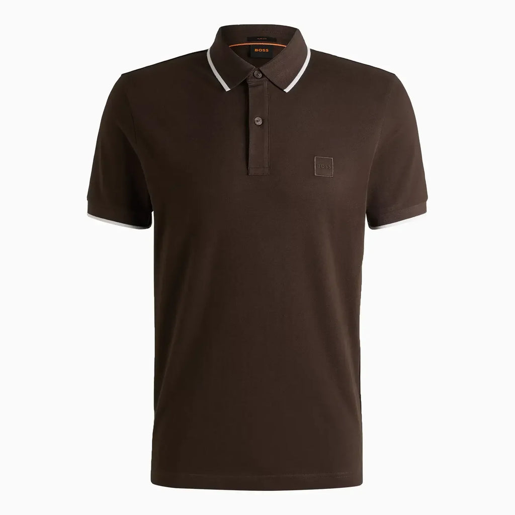 Polo elástico slim fit de algodón para hombre