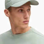 T-shirt en coton extensible coupe droite pour homme avec logo contrastant