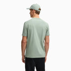 T-shirt en coton extensible coupe droite pour homme avec logo contrastant