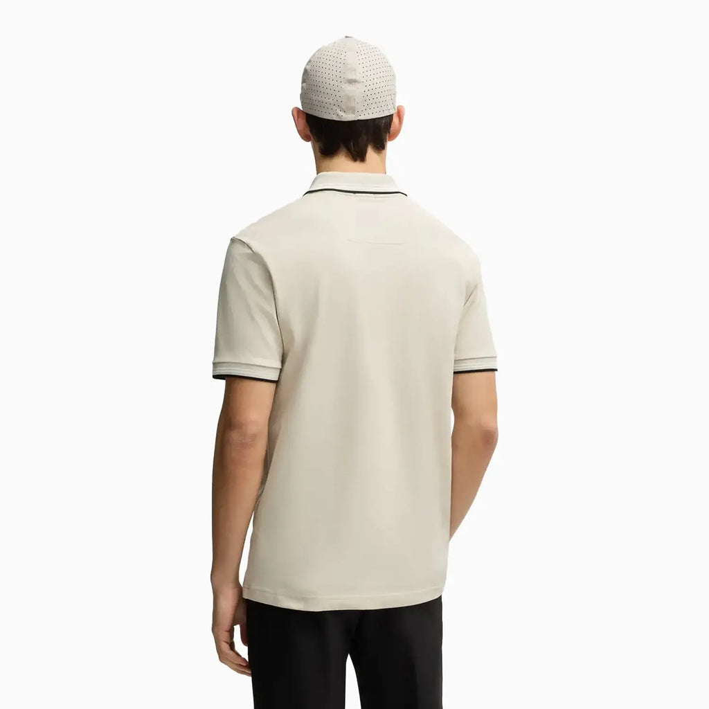 Polo slim fit homme en coton stretch avec logo