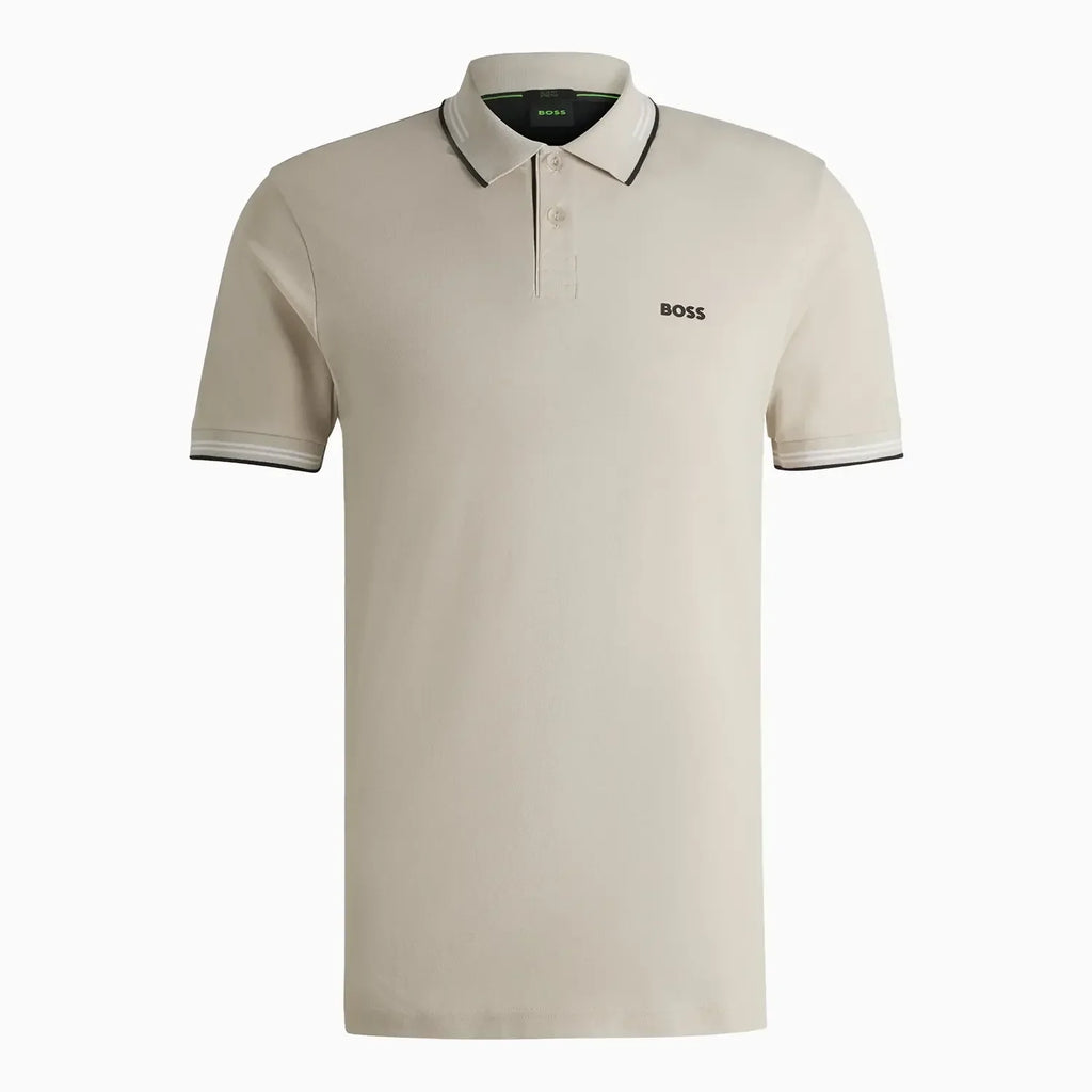 Polo slim fit homme en coton stretch avec logo