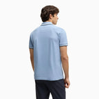 Polo slim fit homme en coton stretch avec logo