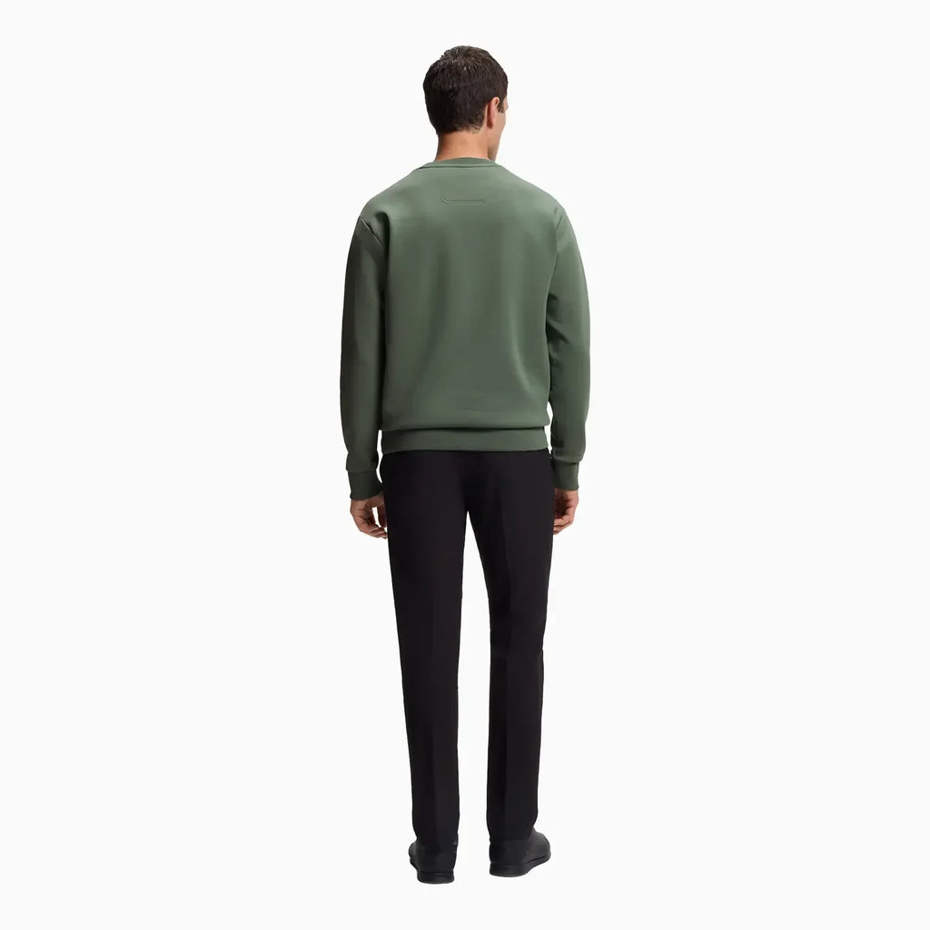 Sweat-shirt homme en coton stretch avec logo en sandwich