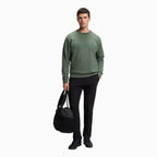 Sweat-shirt homme en coton stretch avec logo en sandwich