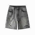 Men's Double Knee Denim Work Shorts