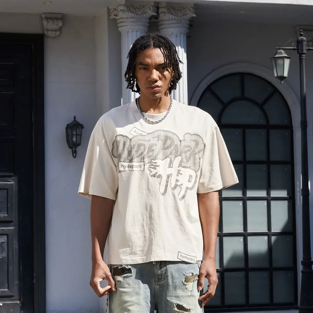 Men's Monochrome Short Sleeve T-Shirt - Famous | Online Store
