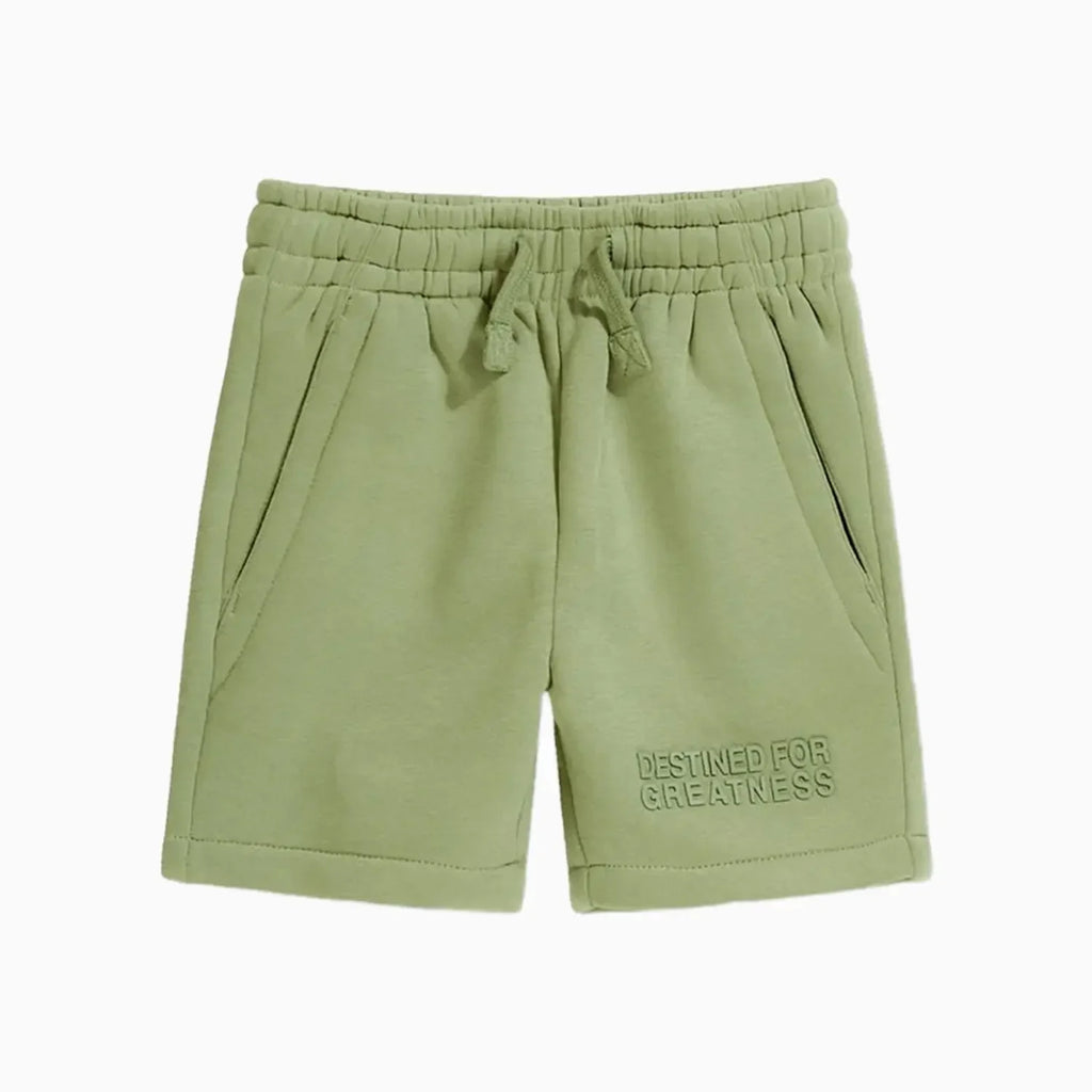 Conjunto de camiseta y pantalón corto para niños "Destinado a la grandeza"