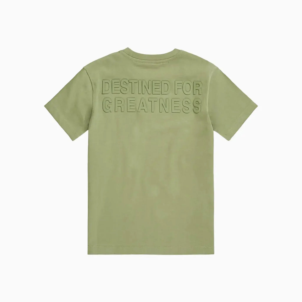 Conjunto de camiseta y pantalón corto para niños "Destinado a la grandeza"