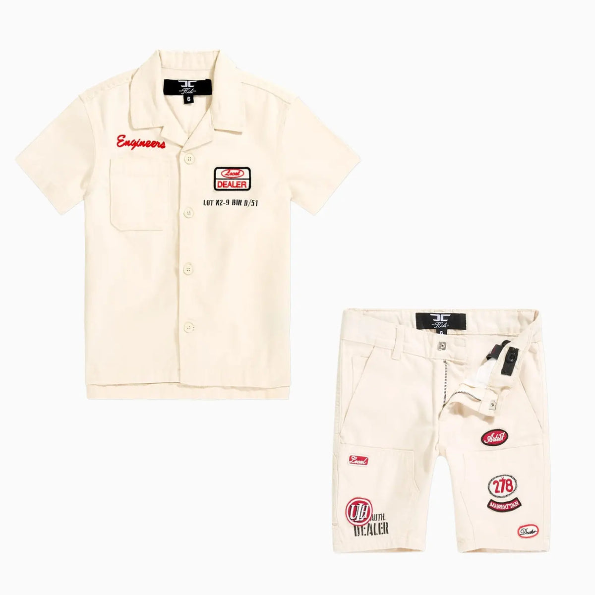 Kid's The Re-Up Mechanic Shirt and Shorts Outfit