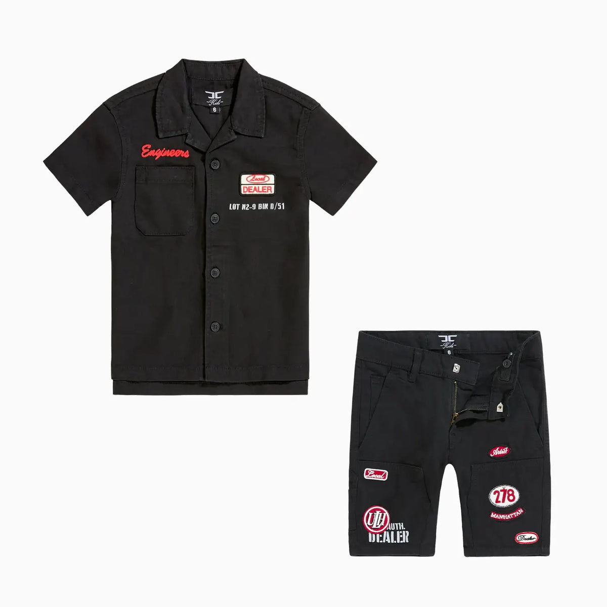Kid's The Re-Up Mechanic Shirt and Shorts Outfit
