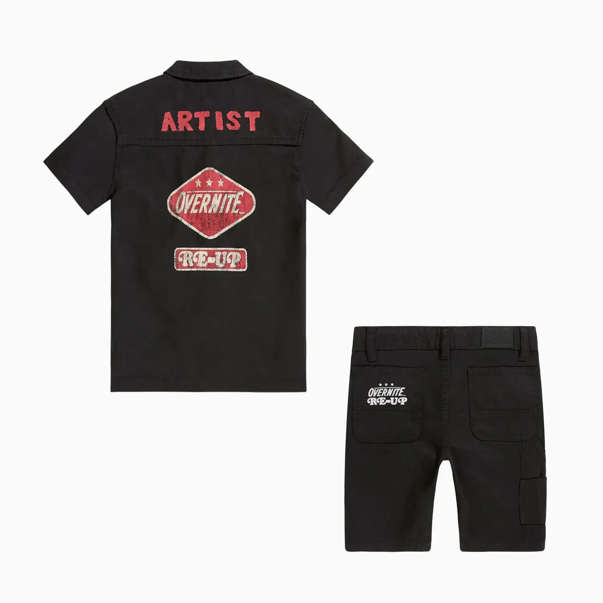 Kid's The Re-Up Mechanic Shirt and Shorts Outfit