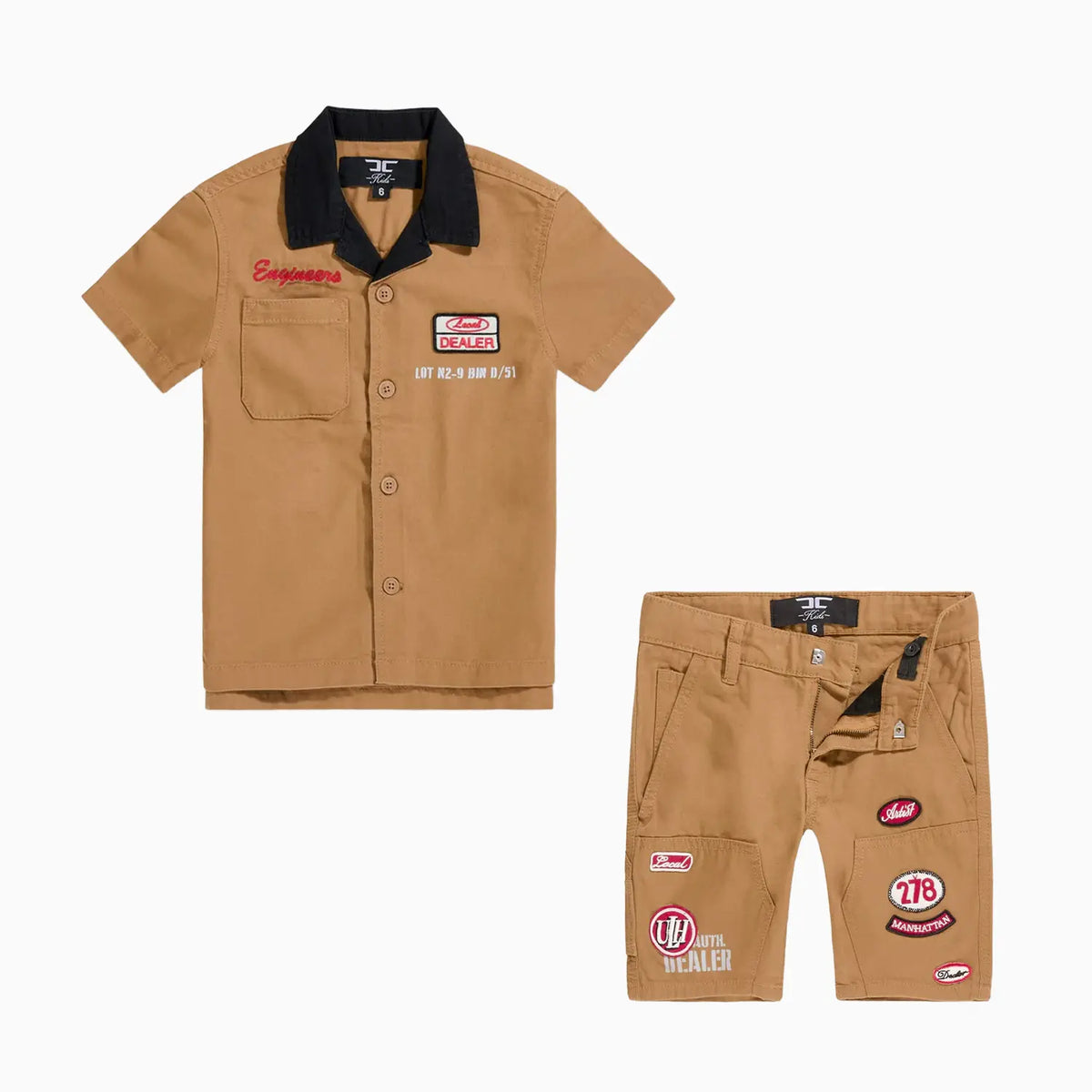 Kid's The Re-Up Mechanic Shirt and Shorts Outfit