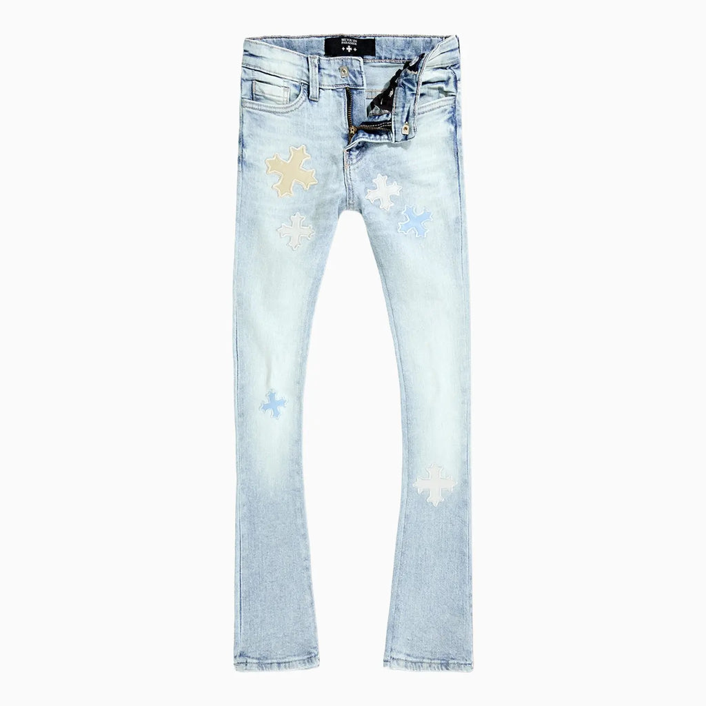 Kid's Utopia T-Shirt and Reckoning Stacked Denim Pant Outfit