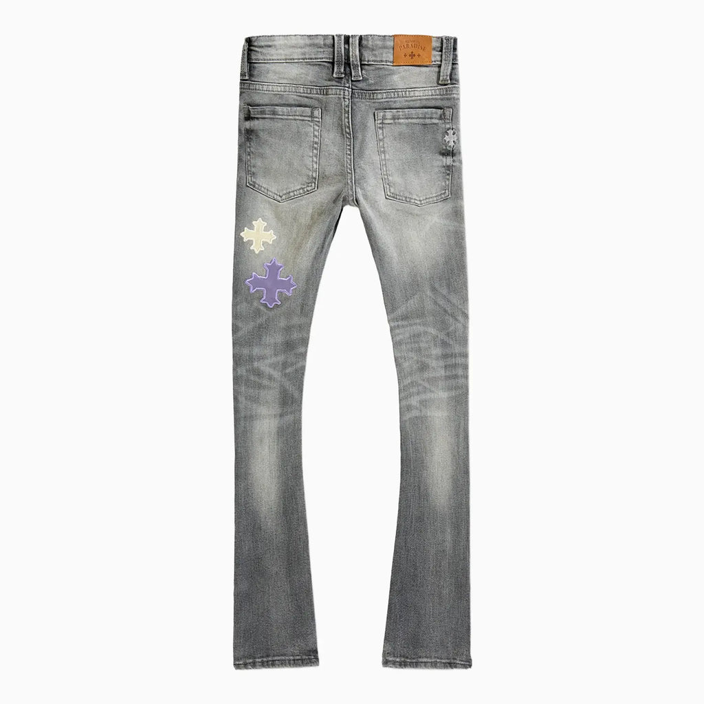 Kid's Utopia T-Shirt and Reckoning Stacked Denim Pant Outfit