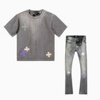 Kid's Utopia T-Shirt and Reckoning Stacked Denim Pant Outfit