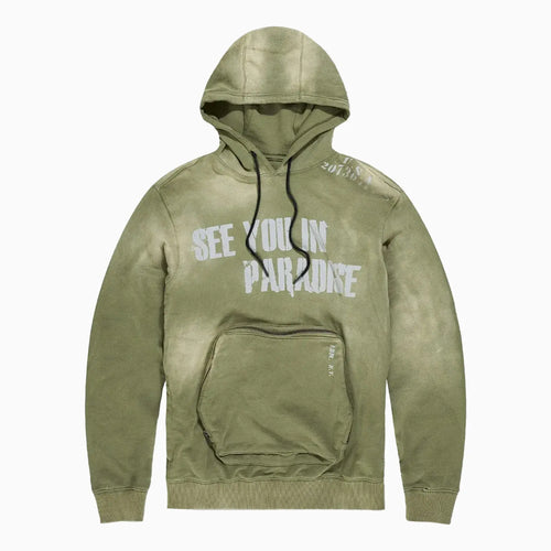 Sudadera con Capucha Estampada de la División de Infantería para Hombre