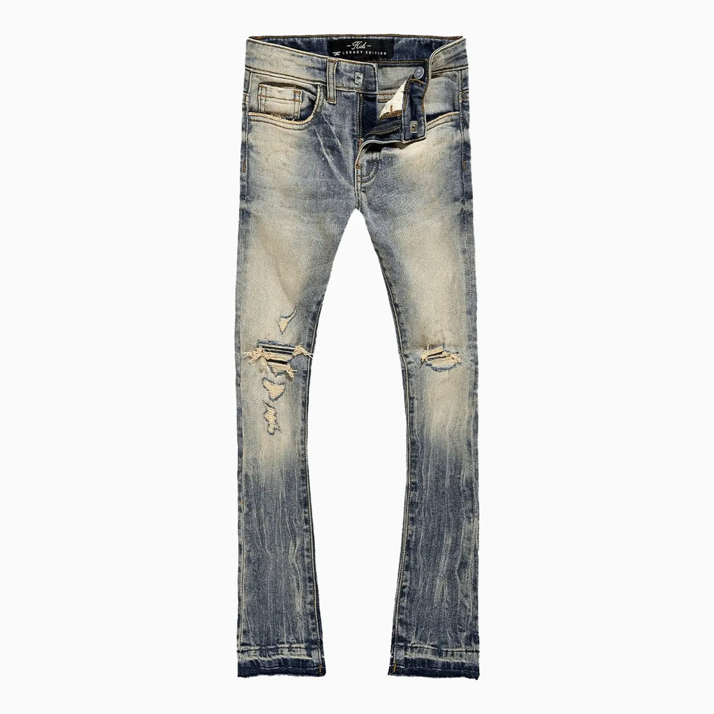 Pantalon jean déchiré aux genoux pour homme
