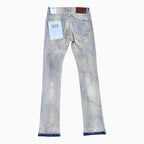 Pantalon en jean empilé à petits et grands cristaux liquides pour homme
