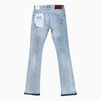 Pantalon en jean empilé à petits et grands cristaux liquides pour homme