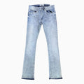 Pantalon en jean empilé à petits et grands cristaux liquides pour homme