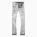 Men's Pleated Side Seam Shredded Jeans Pant