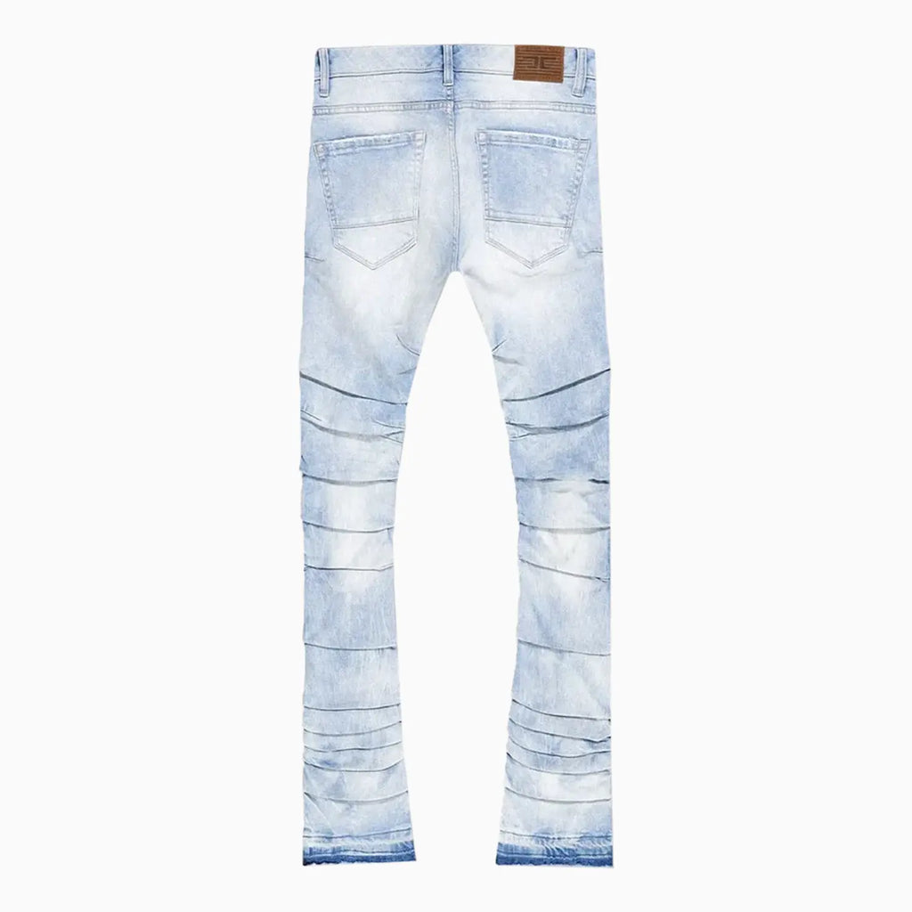 Jean déchiré à plis latéraux pour homme